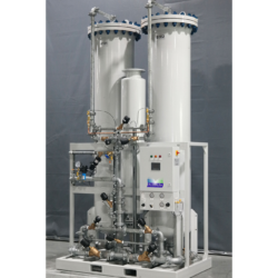A twin tower nitrogen generator installed in a worksite.